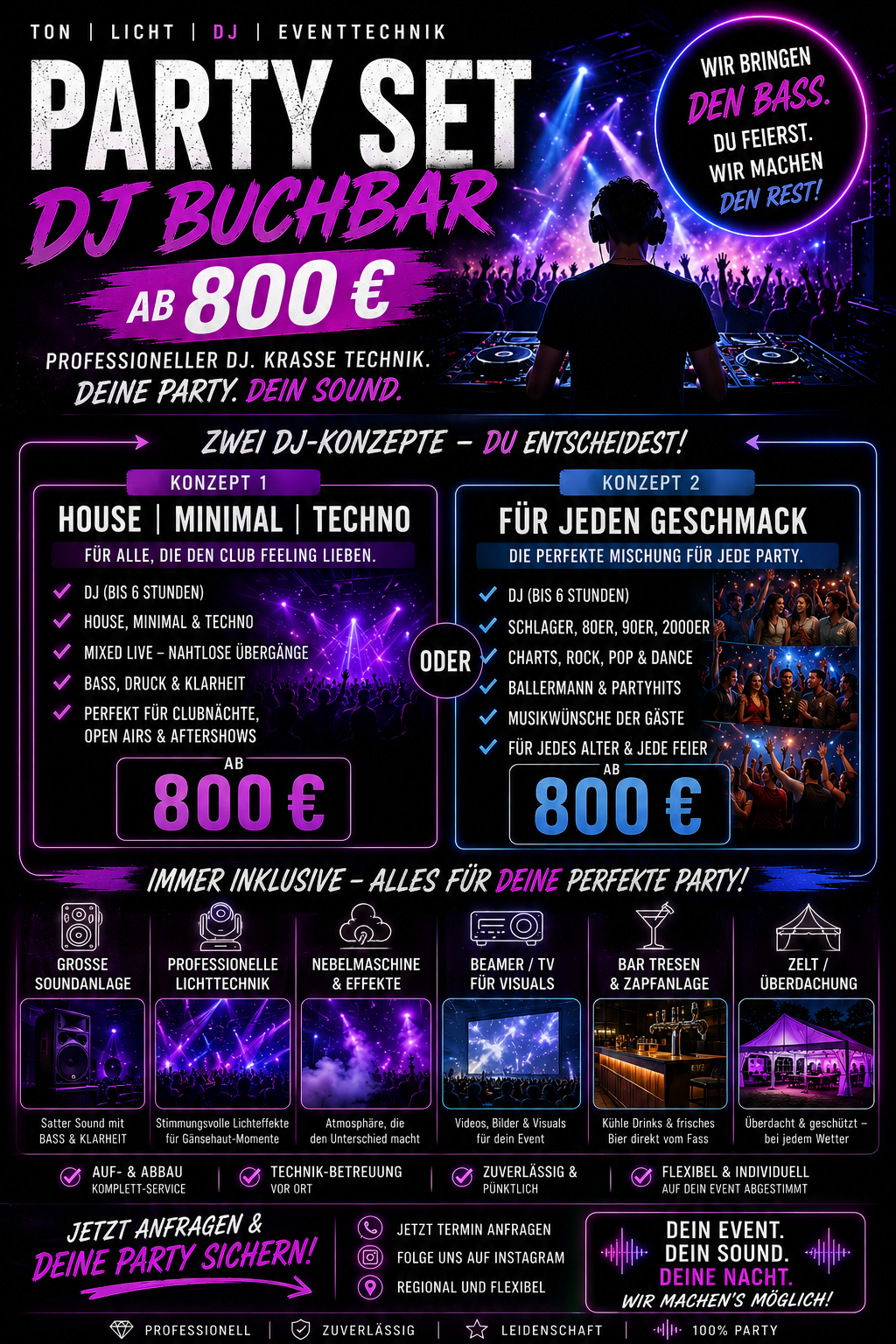 Partyset Set mit DJ
